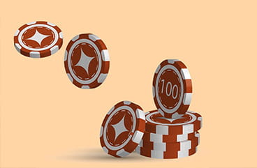 Red and White Casino Chips