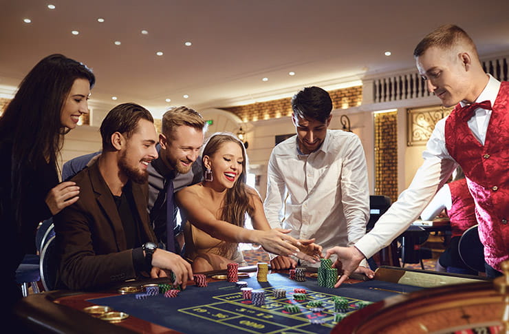 People Playing on a Table at Four Winds Hartford Casino