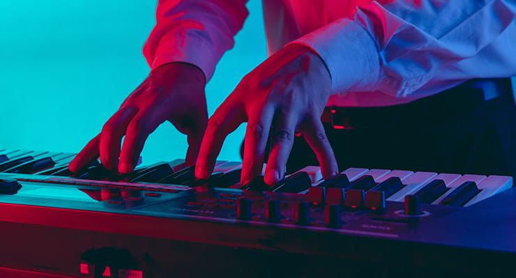 Man Playing on a Piano at Four Winds New Buffalo Casino