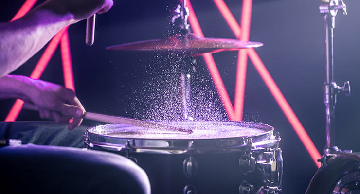 Man Playing Drums at Gun Lake Casino