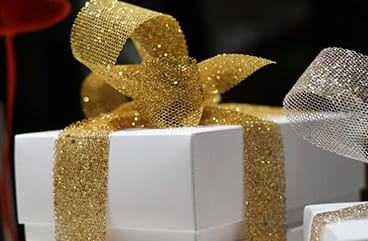 Gift Box with Golden Ribbon