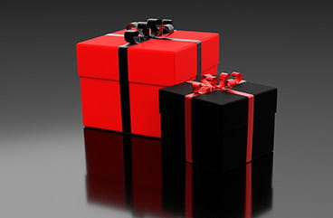 Black and Red Gift Boxes