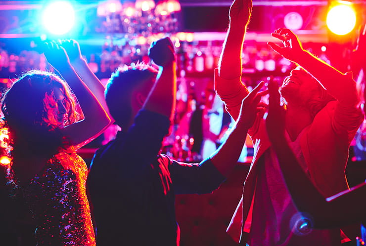 People Dancing and Partying at Kewadin Shores Casino